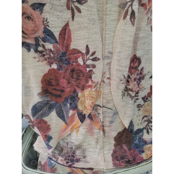 Live in the moment Woman's Floral Rose Boho Cardigan Size Small - Picture 5 of 13